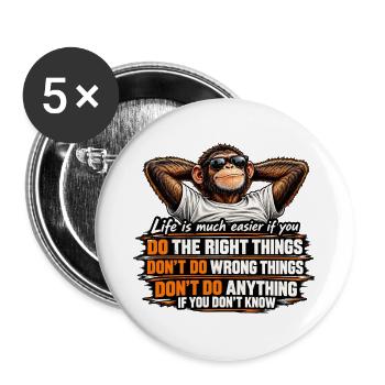 Dotherightthings - Buttons groß 56 mm (5er Pack) - Weiß - Vorne