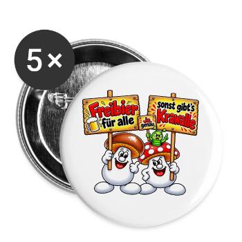 1000207157 - Buttons groß 56 mm (5er Pack) - Weiß - Vorne