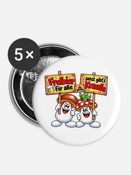 1000207157 - Buttons groß 56 mm (5er Pack) - Weiß