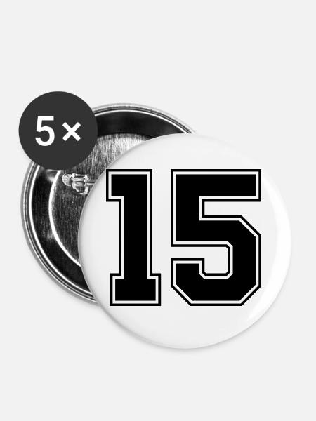 15 - Buttons groß 56 mm (5er Pack) - Weiß