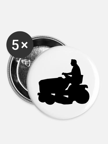 riding mower - Buttons groß 56 mm (5er Pack) - Weiß