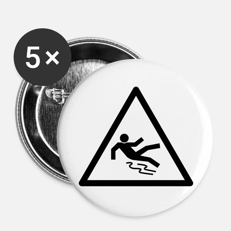 rutschgefahr - Buttons large 2.2''/56 mm (5-pack) - white