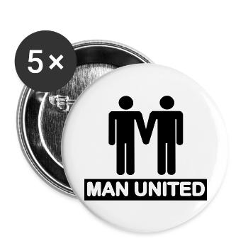 Man United - Buttons large 2.2''/56 mm (5-pack) - white - Front