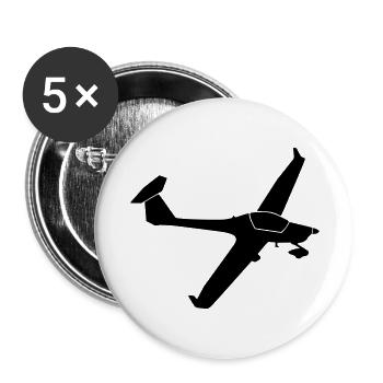 Super Dimona HK36 - Buttons groß 56 mm (5er Pack) - Weiß - Vorne