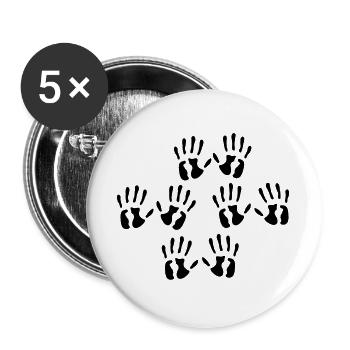 Geburtstag 40 Jahre - Buttons groß 56 mm (5er Pack) - Weiß - Vorne