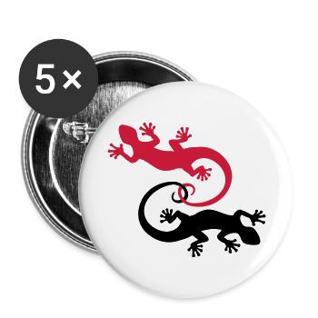 BALI - GECKO TWINS - Buttons large 2.2''/56 mm (5-pack) - white - Front