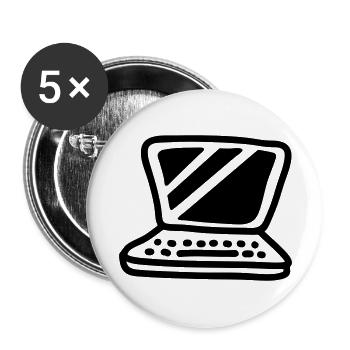 Laptop - Line - Buttons groß 56 mm (5er Pack) - Weiß - Vorne