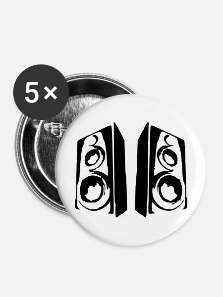 Lautsprecher - Buttons groß 56 mm (5er Pack) - Weiß
