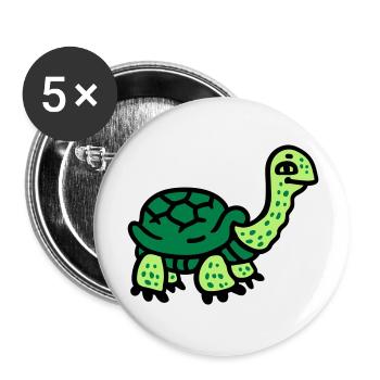 Tortue 3 - Lot de 5 grands badges (56 mm) - blanc - Devant
