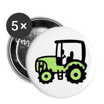 Tractor - Buttons large 2.2''/56 mm (5-pack) - white - Front