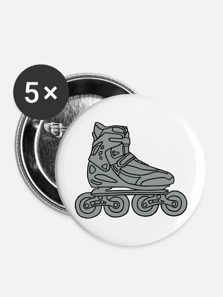 Inlineskater 2 - Buttons groß 56 mm (5er Pack) - Weiß