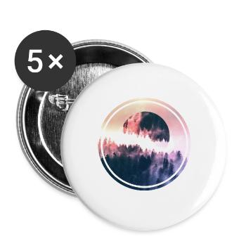 Full Moon - Lot de 5 grands badges (56 mm) - blanc - Devant