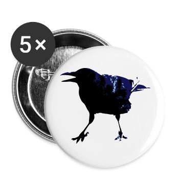 Rabe - Buttons groß 56 mm (5er Pack) - Weiß - Vorne
