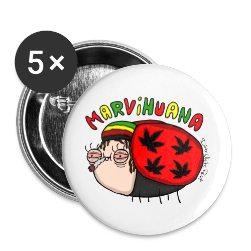 Marvihuana - Buttons groß 56 mm (5er Pack)