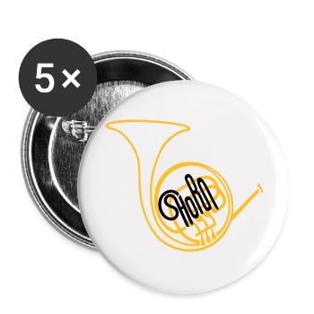 French Horn II - Buttons large 2.2''/56 mm (5-pack) - white - Front