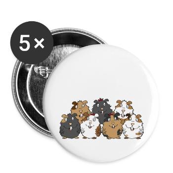 Ich will Mehr Schweinchen haben - Buttons groß 56 mm (5er Pack) - Weiß - Vorne