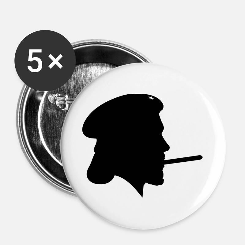 che - Buttons groß 56 mm (5er Pack) - Weiß