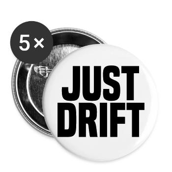Just Drift - Lot de 5 grands badges (56 mm) - blanc - Devant