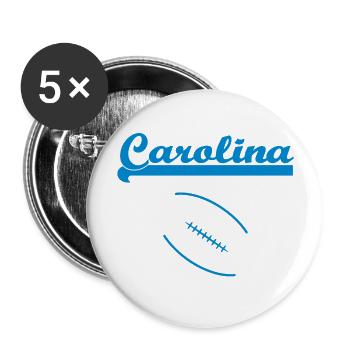 Carolina + Logo - Buttons groß 56 mm (5er Pack) - Weiß - Vorne