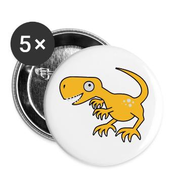 Dinosaur, dinosaur, Tyrannosaurus Rex - Buttons large 2.2''/56 mm (5-pack) - white - Front