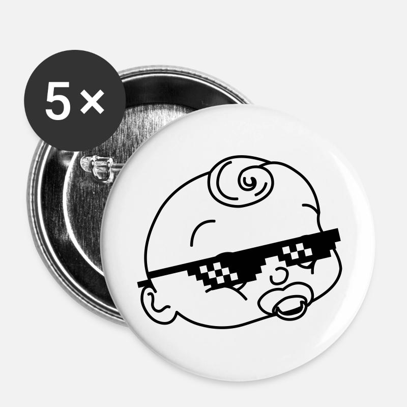 Cool baby - Buttons groß 56 mm (5er Pack) - Weiß