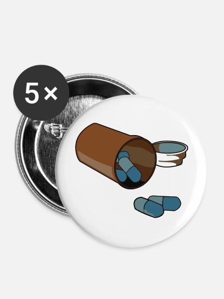 doc2 - Buttons groß 56 mm (5er Pack) - Weiß