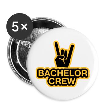 Bachelor Crew - JGA T-shirt - JGA Shirt - bachelor - Lot de 5 grands badges (56 mm) - blanc - Devant