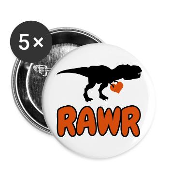 Valentine's Day gift funny - Buttons large 2.2''/56 mm (5-pack) - white - Front