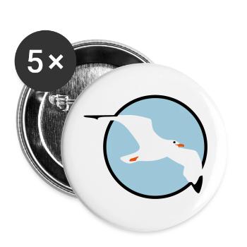 moewe_b - Buttons groß 56 mm (5er Pack) - Weiß - Vorne