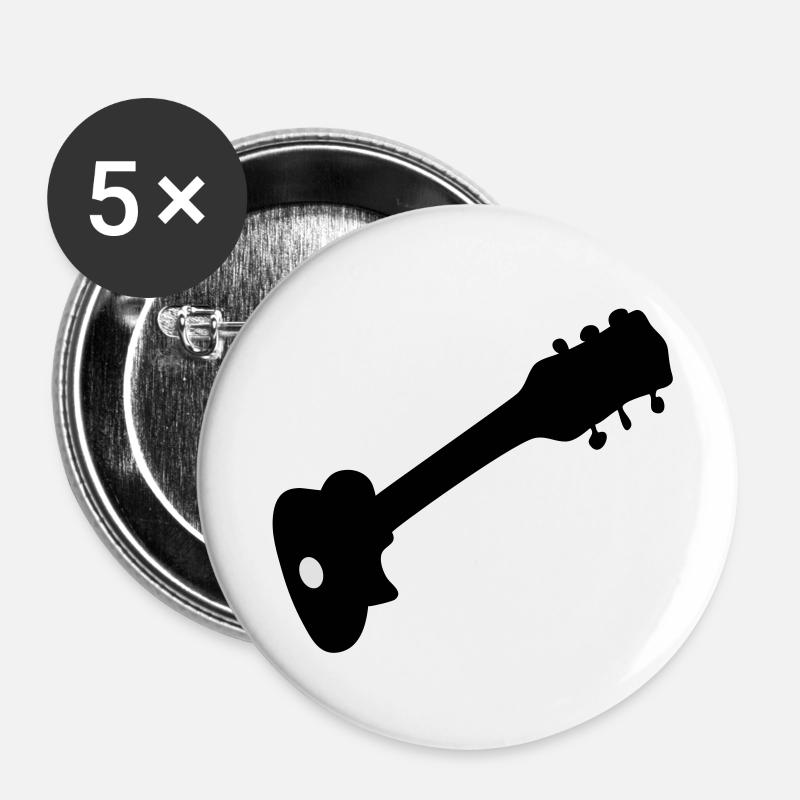 guitar - Buttons large 2.2''/56 mm (5-pack) - white