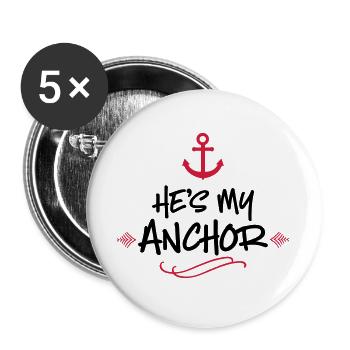 wedding - Buttons large 2.2''/56 mm (5-pack) - white - Front