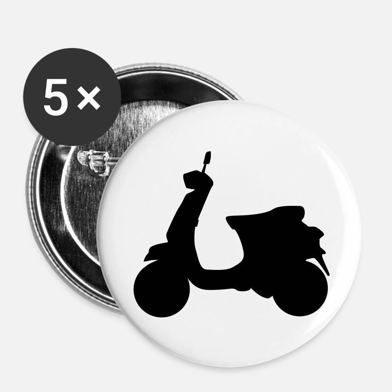 Scooters - Buttons large 2.2''/56 mm (5-pack) - white