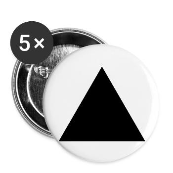 triangle - Buttons large 2.2''/56 mm (5-pack) - white - Front