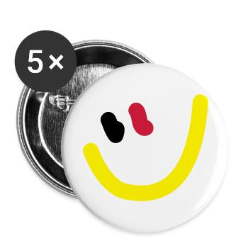 EM2018 DE (Smiley) - Buttons groß 56 mm (5er Pack) - Weiß - Vorne