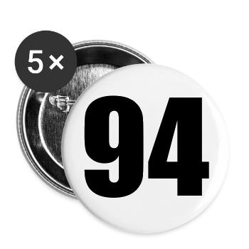 94 - Lot de 5 grands badges (56 mm) - blanc - Devant