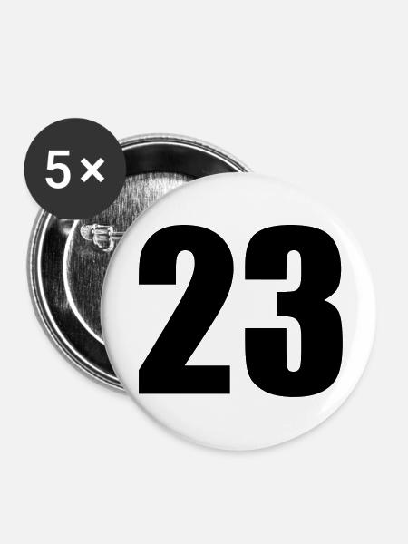 23 - Buttons groß 56 mm (5er Pack) - Weiß