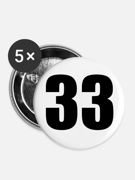 33 - Buttons groß 56 mm (5er Pack) - Weiß