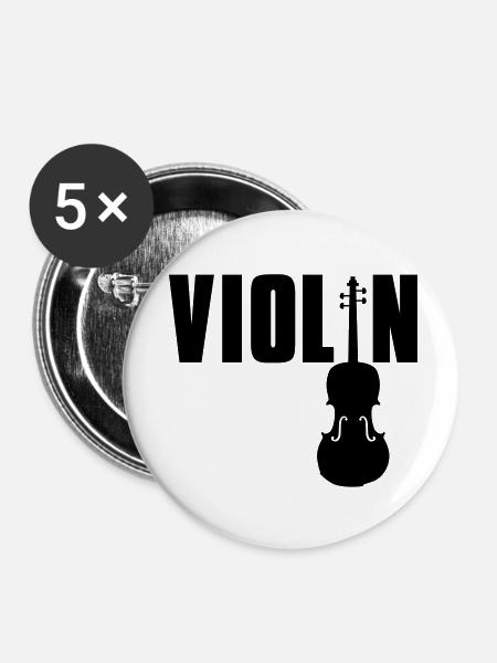 violin - Buttons groß 56 mm (5er Pack) - Weiß