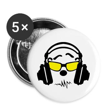 Equalizer Audio-Musik-Kopfhörer DJ zik75 - Buttons groß 56 mm (5er Pack) - Weiß - Vorne