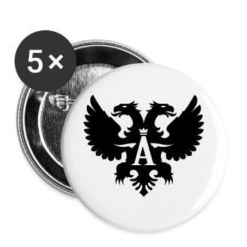 Albaner | Albanien | Kosovo | Shqiptar | Kosova - Buttons groß 56 mm (5er Pack) - Weiß - Vorne