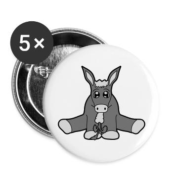 la faim mange carotte carotte délicieux petit bébé sue - Lot de 5 grands badges (56 mm) - blanc - Devant