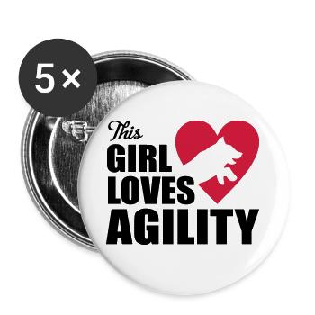 Agility - Buttons large 2.2''/56 mm (5-pack) - white - Front