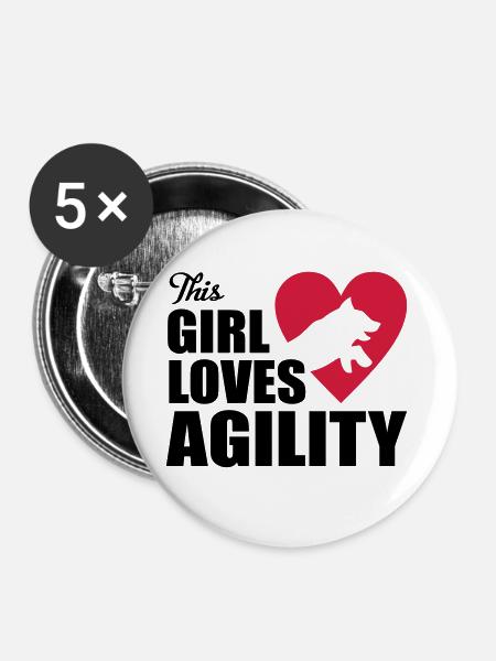 Agility - Buttons large 2.2''/56 mm (5-pack) - white