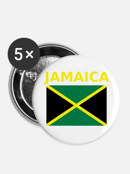 jamaica - Buttons groß 56 mm (5er Pack) - Weiß