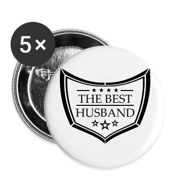 logo sign text the best world of the best world eh - Buttons large 2.2''/56 mm (5-pack) - white - Front