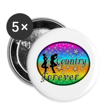 country forever - Lot de 5 grands badges (56 mm) - blanc - Devant