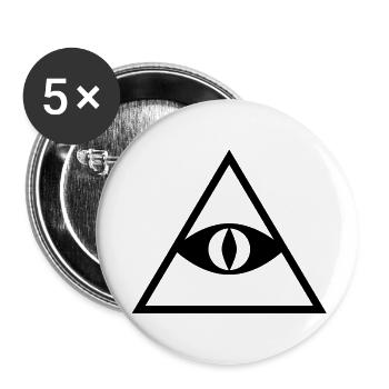 Pyramid - Buttons large 2.2''/56 mm (5-pack) - white - Front