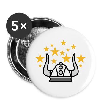 Wikinger Idee | Viking idea - Buttons large 2.2''/56 mm (5-pack) - white - Front