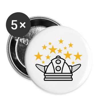 Kind Wikinger Idee | Child Viking idea - Buttons large 2.2''/56 mm (5-pack) - white - Front