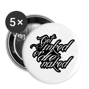 tattoo - Buttons large 2.2''/56 mm (5-pack) - white - Front